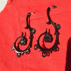 Hand carved faux plug style earrings